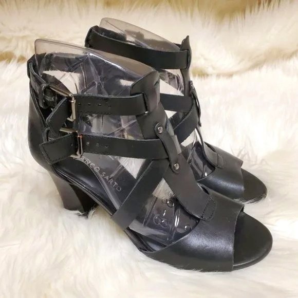 Franco Sarto Jayda Strappy Buckle Heeled Sandals SZ 8M - Picture 1 of 10